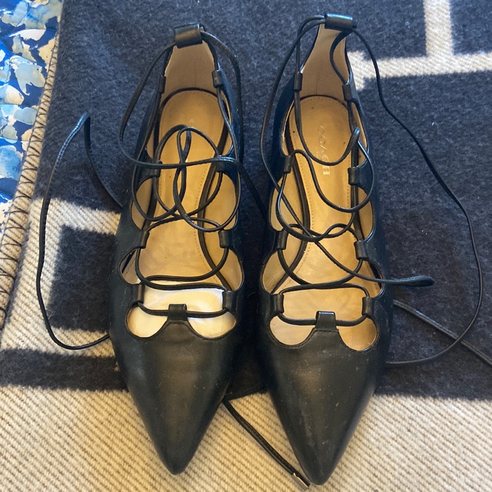 Coach lace flats